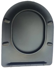 Viva FEKETE BRILLA SLIM L WC ülőke - duroplast - lecsapódásgátlós - levehető klikk - 42 x 36,5 cm