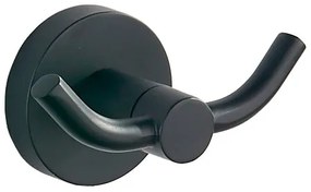 Mexen Remo kétkaros akasztó (törölközőtartó) - fekete (70507352-70)