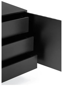 Fekete alacsony komód 211x80 cm Sierra – Teulat