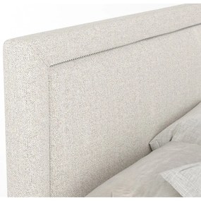 Bézs ágyneműtartós boxspring ágy 140x200 cm Lavenda – Maison de Rêve