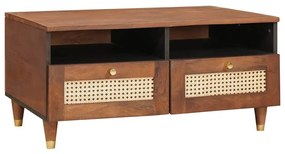 Dohányzóasztalok Barna 80 x 54 x 40 cm Kanna és tömör mango fa