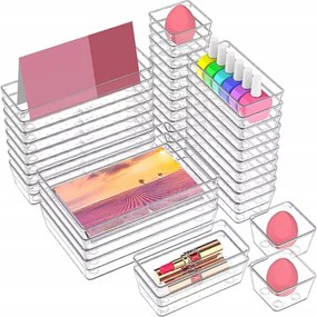 36x Rendező Moduláris Utántöltők Fiók Evőeszközök Fűszer Készlet