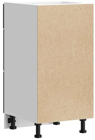 fekete, műfa konyhaszekrény „Lucca”