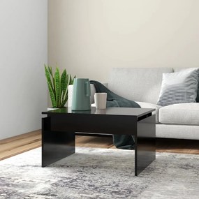 Fekete szerelt fa dohányzóasztal 68 x 50 x 38 cm
