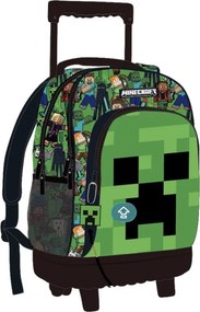 Minecraft Face prémium gurulós iskolatáska, táska 44 cm