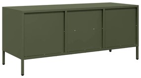 olívazöld hidegen hengerelt acél TV-szekrény 101,5x39x43,5 cm