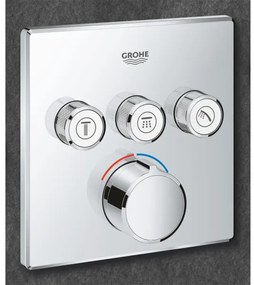 GROHE 29149000 - SMARTCONTROL falba épített csaptelep takarólemez 158 × 158 mm króm