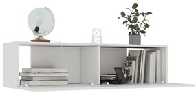 fehér szerelt fa TV-szekrény 120 x 30 x 30 cm