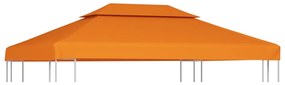 vidaXL narancssárga csere pavilon ponyvatető 310 g/m² 3 x 4 m