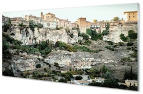 Üvegképek Spanyolország hegység város fák 100x50 cm