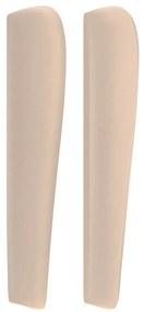 cappuccino műbőr fejtámla szárnyakkal 183x23x118/128 cm