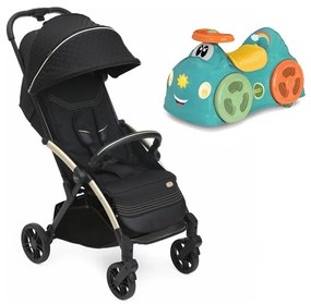 Chicco Chicco - Babakocsi GOODY XPLUS Black Re_Lux Eco+ + push autó ALL AROUND AG0662