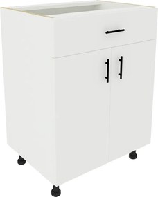 Benita 1 fiókos 2 ajtós Alsó konyhaszekrény Fehér 60x50x80 cm