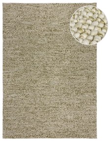 Khaki kézi szövésű gyapjúkeverék szőnyeg 120x170 cm Minerals – Flair Rugs