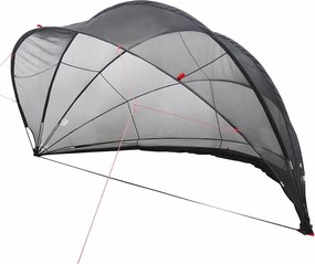 vidaXL Medence kupola Fekete 472 x 460 x 229 cm