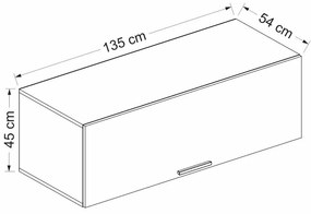 Függesztett szekrény Bubose 6 (antracit + doré) . 1095741