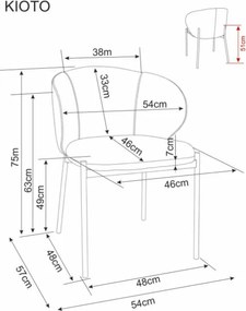 Kioto étkezőszék bézs/kasmír
