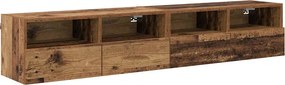 vidaXL TV Fali Szekrények 2 pcs Öreg fa 80 x 30 x 30 cm Faanyag