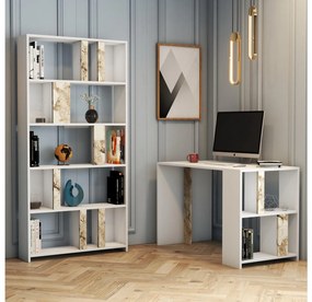 PC asztal regállal Limba (fehér). Akció -20%. 1088391