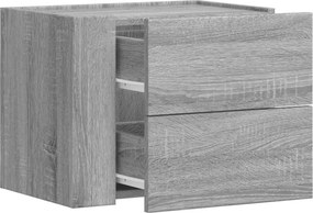 vidaXL szürke sonoma színű falra szerelhető éjjeliszekrény 45x30x35 cm