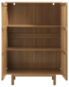 Natúr színű szekrény tölgyfa dekorral 95x140 cm Tiber – Unique Furniture