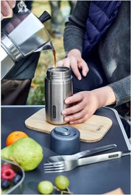 Ezüstszínű rozsdamentes acél termobögre 340 ml – Black + Blum