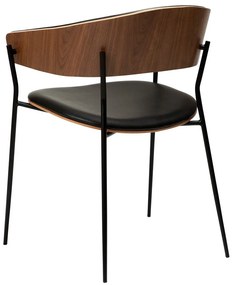 Fekete-sötét natúr színű karfás étkezőfotel Crib – DAN-FORM Denmark