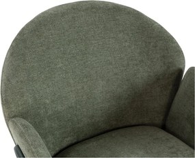 Zöld kárpitozott étkezőfotel szett 2 db-os Aslin – MOME