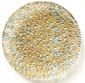 Gyönyörű arany-ezüst üveg gyertyatartó állvány