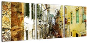 Kép - Utca Velencében (órával) (90x30 cm)