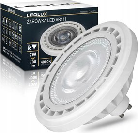 Led izzó AR111 7W =70W 4000K GU10 Semleges Prémium Ledlux nem villog