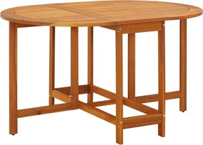 vidaXL tömör akácfa kerti asztal 130 x 90 x 72 cm
