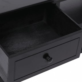 fekete tömör császárfa TV-szekrény 108 x 30 x 40 cm