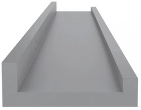 4 db szürke fali polc 60 x 9 x 3 cm