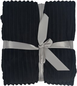 Koc 200x220 Fekete Puha Meleg Kanapéra Pléd Ágytakaró Ajándéknak