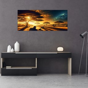 Kép - Pihenő oroszlánok (120x50 cm)