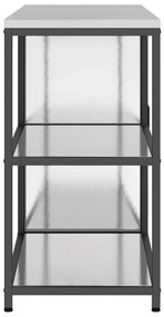 Konyhai Tároló Készlet polcokkal 2 pcs Ezüst 150 x 50 x 92 cm