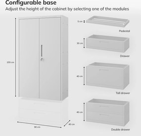 Megan Szary - szuflada pojedyncza 185 cm