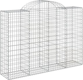vidaXL íves horganyzott vas gabion kosár 200x50x140/160 cm