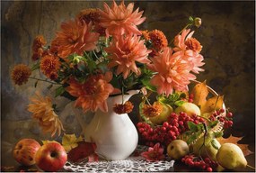 Fotótapéta Flizelina Dekoratív az irodába Őszi kompozíció 104x70 Ragasztó