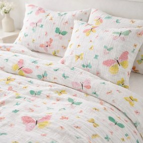 Muszlin ágyneműhuzat Butterfly Color 140x200cm+90x70cm TiaHome