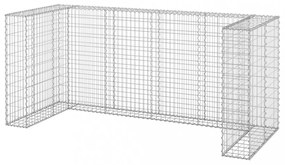 horganyzott acél gabionfal szemeteskukákhoz 254 x 100 x 110 cm