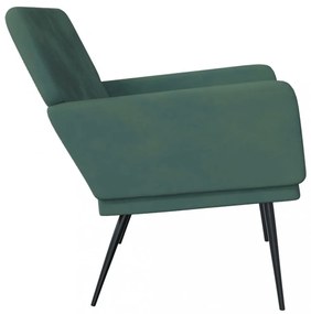 sötétzöld bársonypad 108x79x79 cm