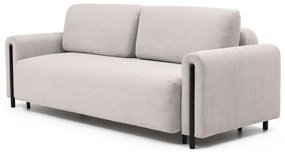 Bézs kordbársony kinyitható-tárolóhelyes kanapé 244 cm Arcadova – ELTAP