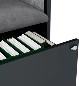 Sally 600mm korpus Antracytowy - siedzisko Szary