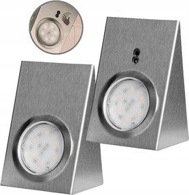 LED-es falsík alatti lámpatest szett 2,5W 180lm 4000K érintésmentes kapcsolóval