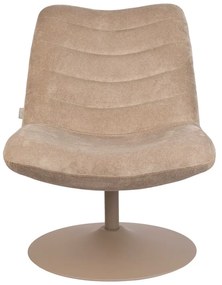Bézs bársony fotel Bubba – Zuiver