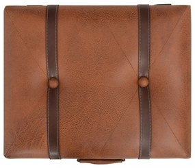 sárgásbarna műbőr tárolóülőke 40 cm
