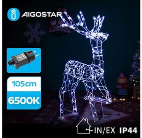 Aigostar B.V. Aigostar - LED Karácsonyi kültéri dekoráció LED/3,6W/31/230V 6500K 105cm IP44 rénszarvas AI0508