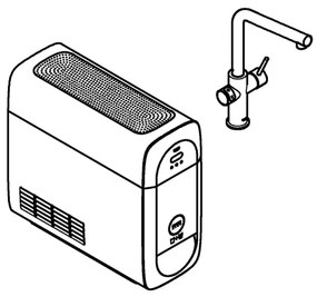 GROHE 31454001 - BLUE HOME mosogató csaptelep, L-formájú kifolyó, fényes króm